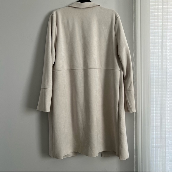 Premise Cream Trench Coat with Notched Lapels - Picture 5 of 5